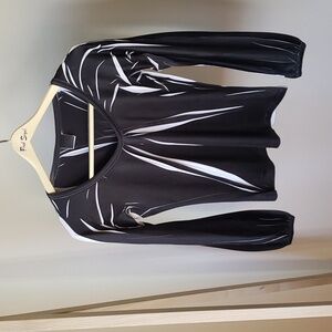 Trosman Churba Y2K black and white stretch top M